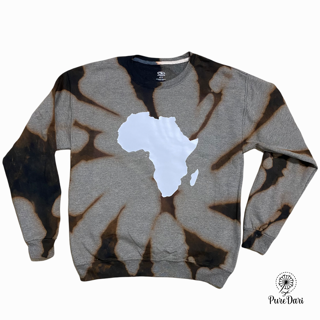 Africa Silhouette Bleached Unisex SweatShirt