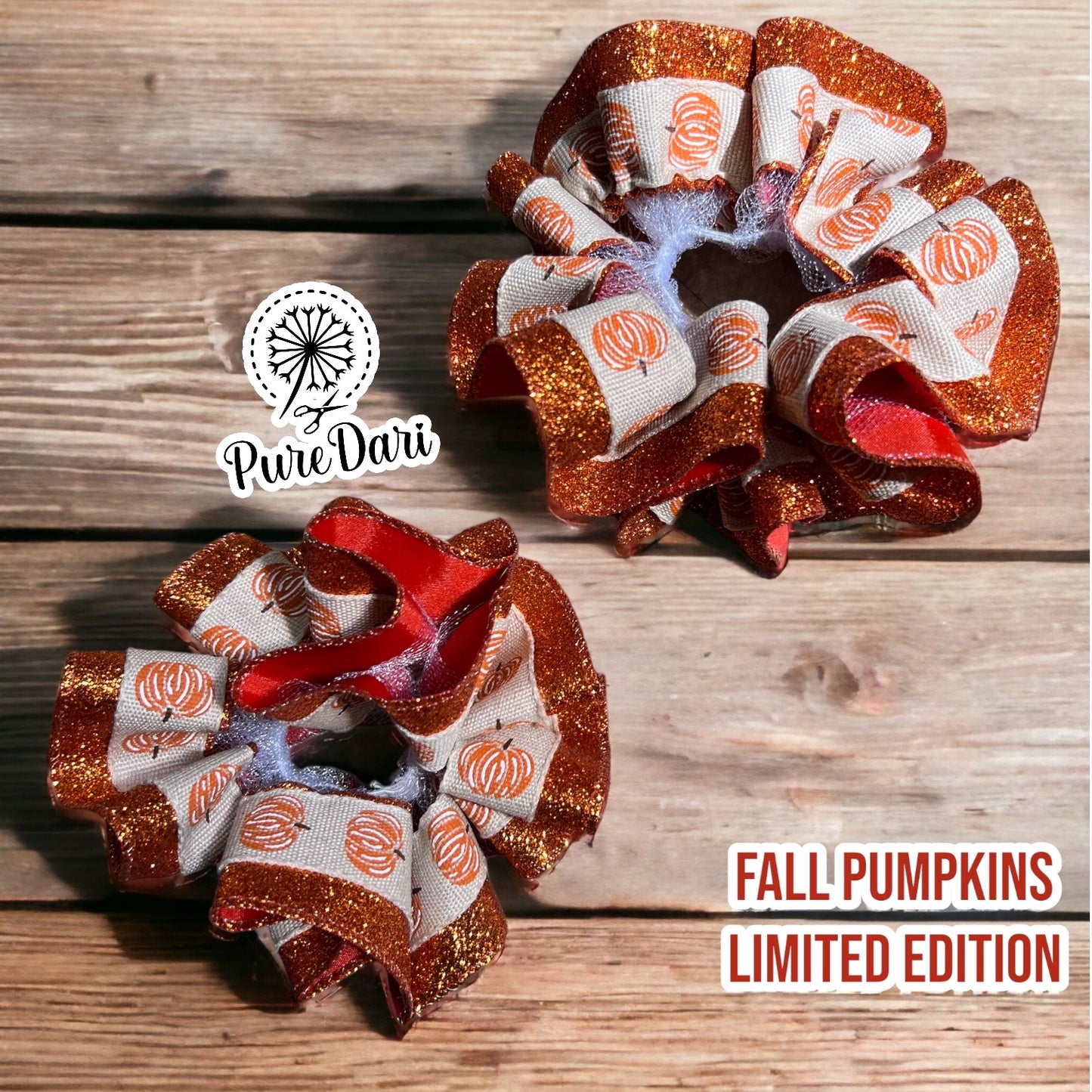 Fall Pumpkin Ribbon Ankle Ruffles