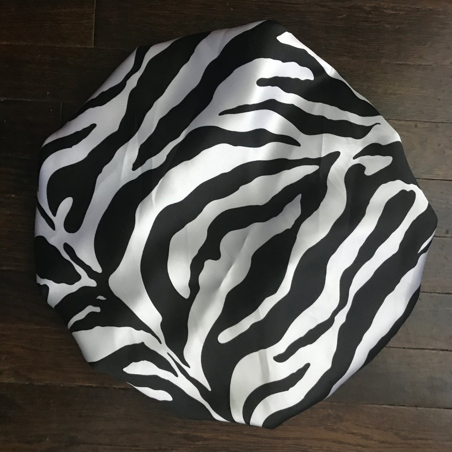 Zebra Print Satin Bonnet